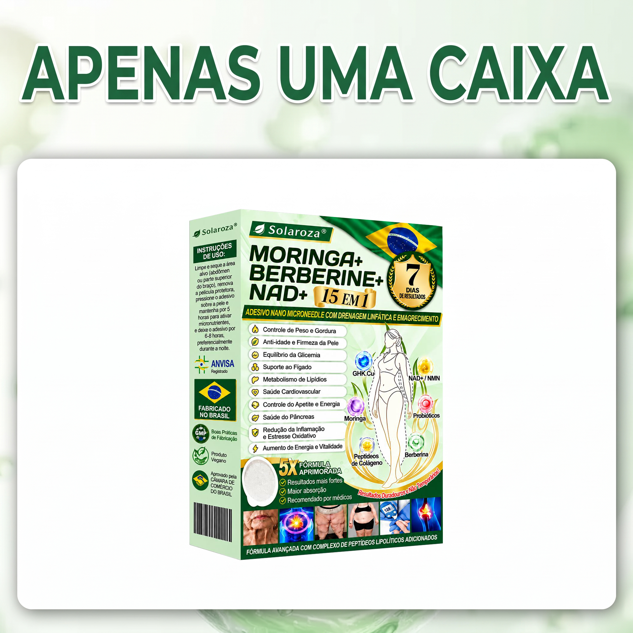 1 Caixa — Kit Inicial de 7 Dias — Perca até 8 libras (aprox. 3,6 kg)