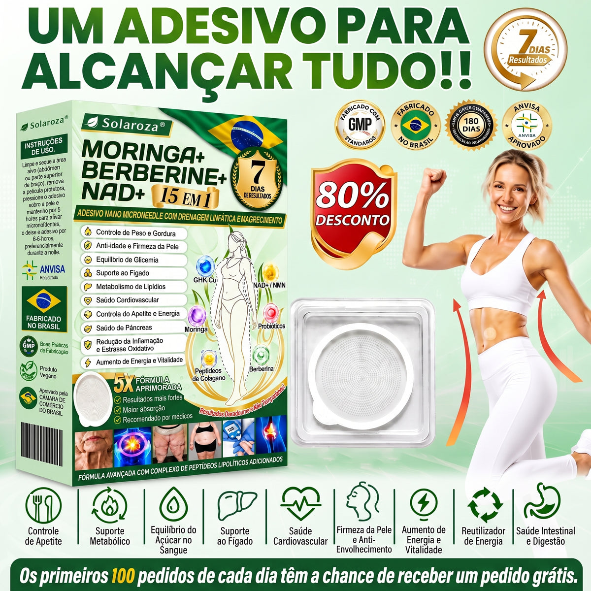 🌿Official Store | 🏆 Solaroza® Moringa & Berberine 15-IN-1 Advanced Nano Microneedle Patch (Once Daily, visible changes in 7 days) ✅ Obesity, Diabetes, Sleep Apnea, And Joint Issues