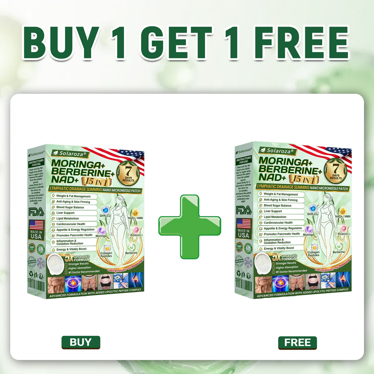 ⚡Official Store | 🍋 Solaroza® Moringa & Berberine 15-IN-1 Advanced Nano Microneedle Patch (Once Daily, visible changes in 7 days) ✅ Obesity, Diabetes, Sleep Apnea, And Joint Issues