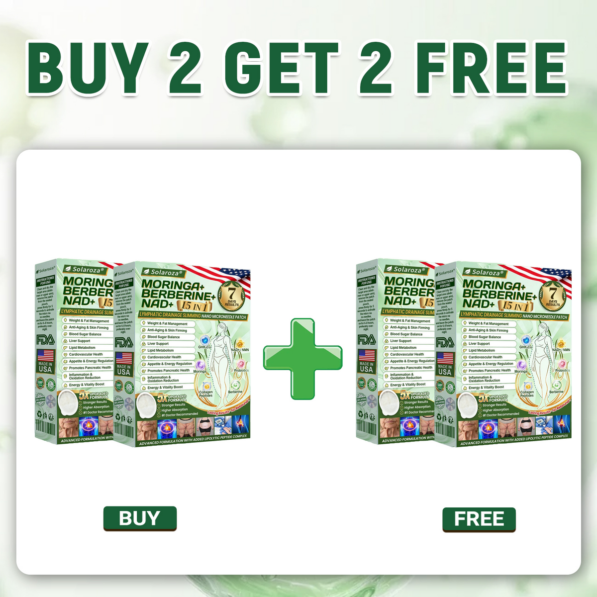 ⚡Official Store | 🍋 Solaroza® Moringa & Berberine 15-IN-1 Advanced Nano Microneedle Patch (Once Daily, visible changes in 7 days) ✅ Obesity, Diabetes, Sleep Apnea, And Joint Issues
