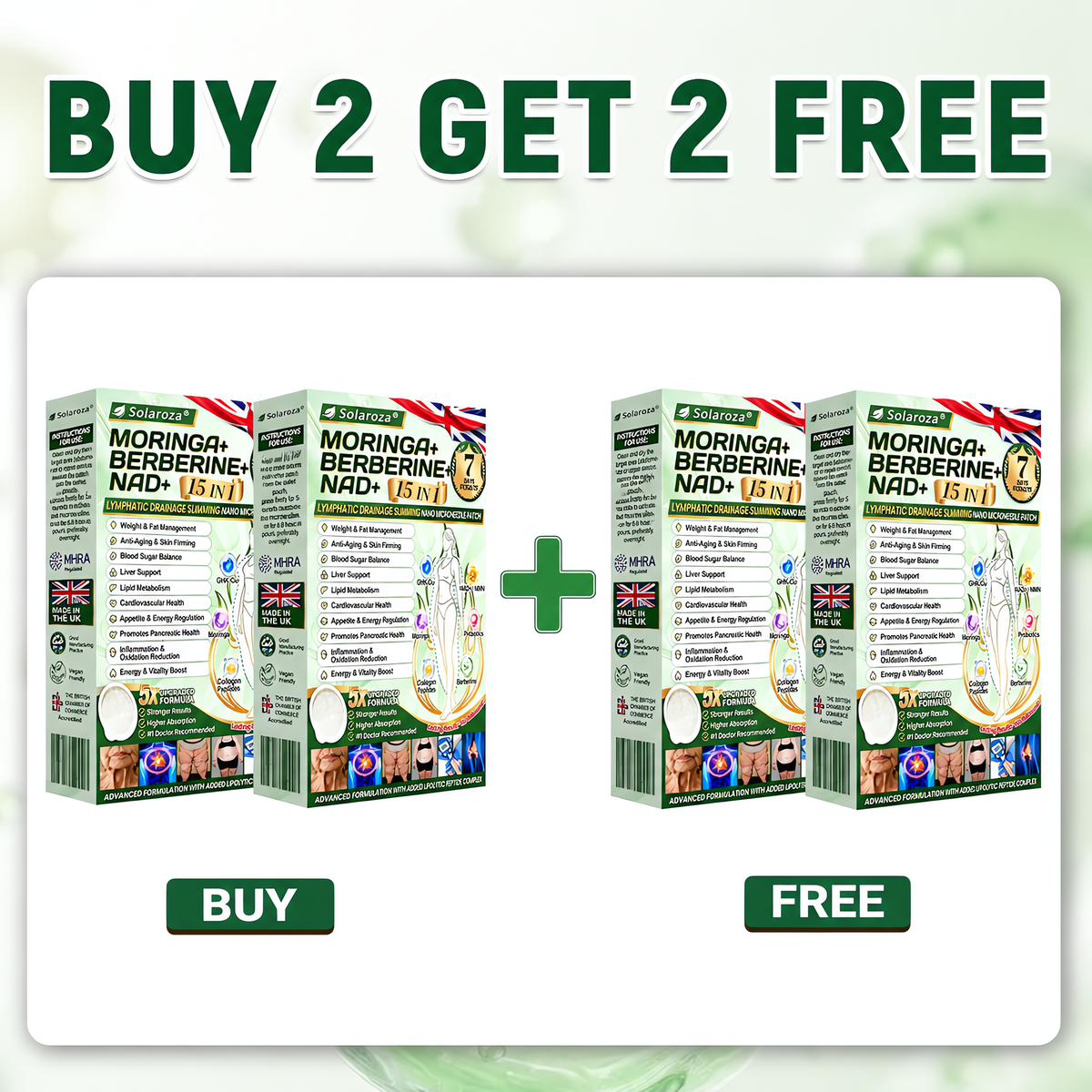 🌿Official Store | 🏆 Solaroza® Moringa & Berberine 15-IN-1 Advanced Nano Microneedle Patch (Once Daily, visible changes in 7 days) ✅ Obesity, Diabetes, Sleep Apnea, And Joint Issues